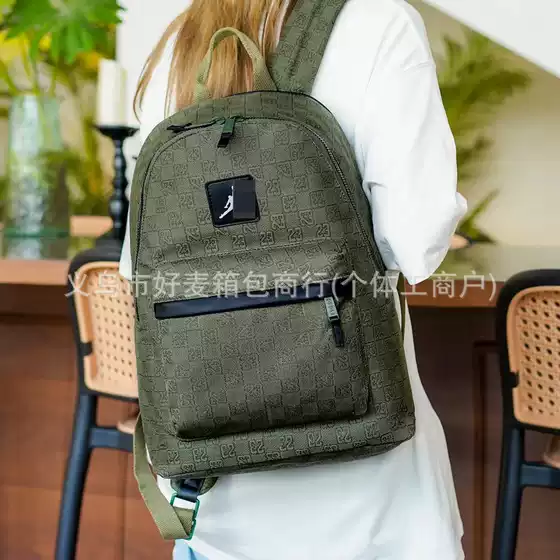 Cross-border New Backpack Old Flower Student Chessboard Travel Bag Men's and Women's Outdoor Travel Leisure Trendy Computer Bag