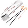 Firewood Tools Three-Piece Set Fire Hook Coal Shovel Shovel Fire Pliers Shovel Slag Charcoal Household Barbecue Clip Carbon Shovel Accessories