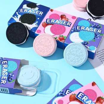 Cartoon Creative Biscuit Eraser Student Stationery Supplies No Traces Pencil Eraser Kidsren Clean Less Crumbs Correction Eraser