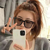 Anti-Blue Light Color-Changing Glasses for Women Can Be Equipped with a Korean Style Trendy Eye Frames, New Frames for Big Faces, No Makeup, Small Face