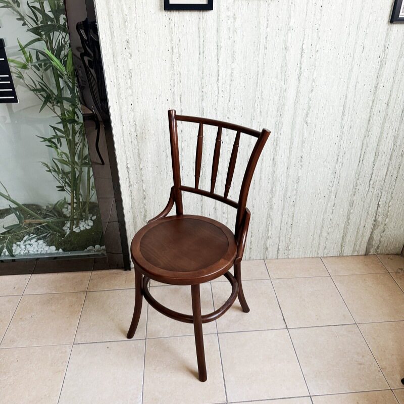 美式复古实木方形桌椅组合咖啡厅奶茶店甜品店西餐厅清吧商用桌子