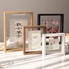 Double-sided Transparent Photo Frame Table 7-inch 6 Calligraphy Framed Ornaments Calligraphy and Painting Real Glass Radio Display Frame A4 Frame