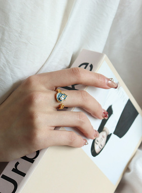 新中式时尚淡水珍珠葫芦戒指女小众设计复古轻奢百搭国风戒子指环