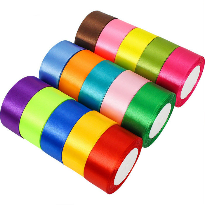 Manufacturer Wholesale 2.5cm Polyester Ribbon Gift Packaging Ribbon Baking Ribbon Wedding Decoration Ribbon