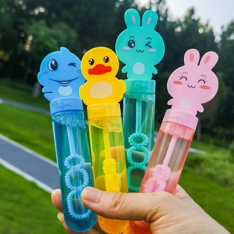 Cartoon bubble stick children's summer toy mini bubble stick bubble blowing toy kindergarten gift bubble machine