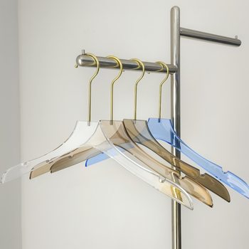 Transparent Trendy Brand Men's Suit Shirt Wedding Dress Clothes Support Light Luxury LOGO High-end Acrylic Clothing Store Hanger