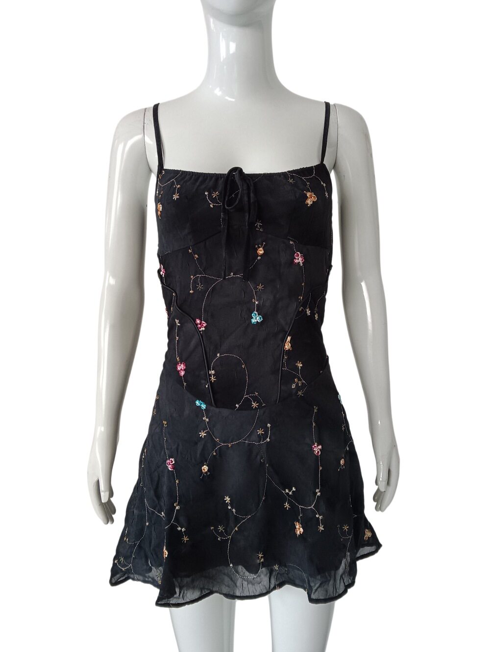 Rose Floral A Line Dress Sleeveless Waist Defined Summer Style Perfect for Casual Outings Wholesale Available