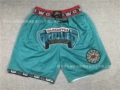 Pocket Grizzly Green Embroidered Shorts