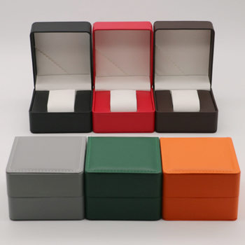 Elegant Rounded Corner Watch Case Gift Box Pu Leather Pull Cord Watch Case Flip Watch Badge Display Storage Watch Case Bag