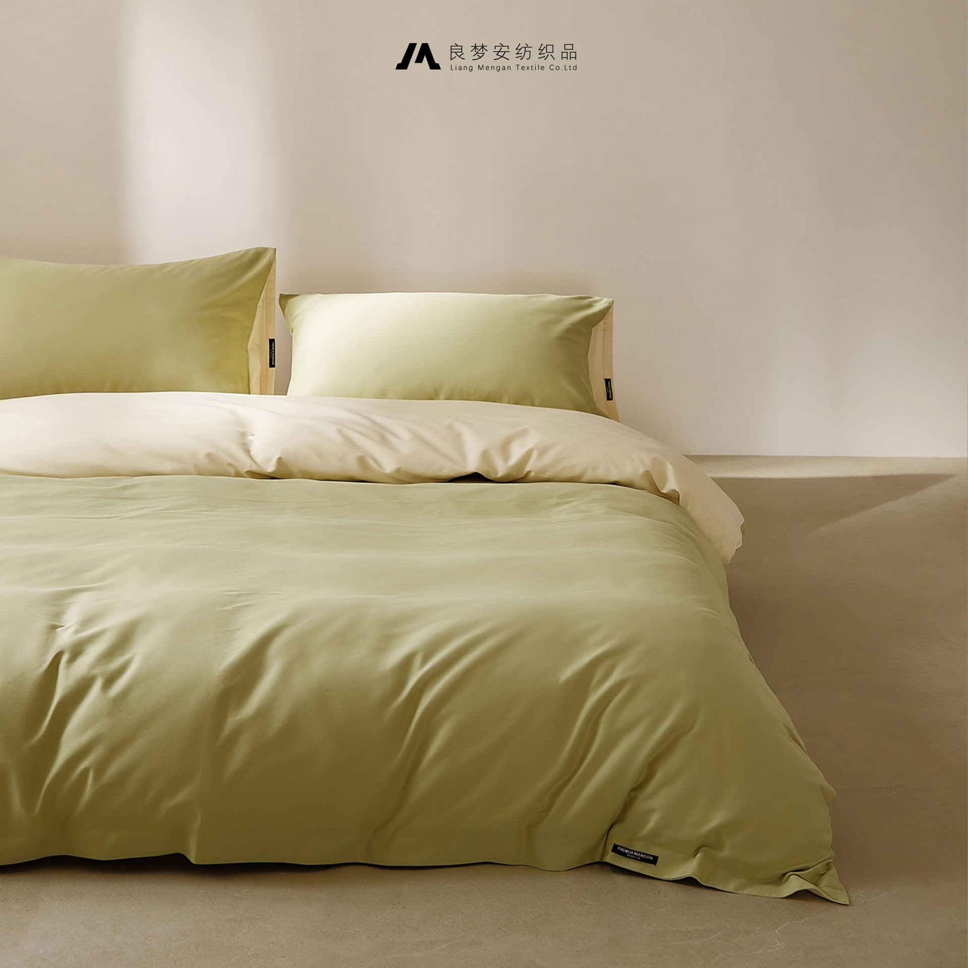 High-End 100S Long-Staple Cotton Brushed Bed Four-Piece Set Pure Cotton Quilt Cover Bed Sheetss and Fitted Bed Sheetss for Naked Sleeping Autumn and Winter Bedding