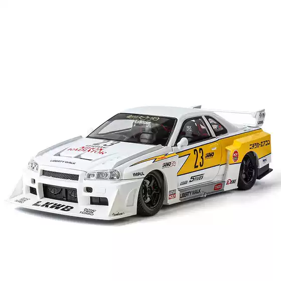 1:24JDM Modified Car Simulation sports car Model Acousto-optic Huili Boys Gift Desktop Decoration Cross-border Hot Sale