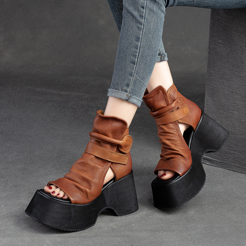 (Mới) Mã H9330 Giá 3680K: Giày Dép Sandal Nữ Huaidu Hàng Mùa Hè Phục Cổ Cổ Điển Tăng Chiều Cao Miệng Cá Giày Dép Nữ Chất Liệu G06 Sản Phẩm Mới, (Miễn Phí Vận Chuyển Toàn Quốc).