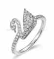 White swan platinum ring no. 6