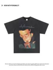 Metal Rock Deftones Washed Old American Retro Oversize Loose Cotton Men's and Women's Short-Sleeved T-Shirts