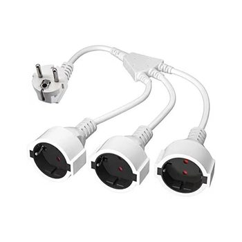 35cm European Protection Connection Extension Cord and One-To-Three Schuko Plug-In 1.5 Square Cable