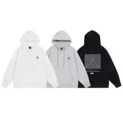 2025 Trendy Brand Aj Trapeze Velvet Thickeneded Sweatshirt for Men and Women Couple Tops Hoodies Printed Jacket Export Wholesale