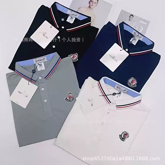 2025 Summer Men's Polo Business Casual T-Shirt with Turn-Down Collar, Short Sleeves, Heavyweight, Simple Business Slim Fit with Embroidery