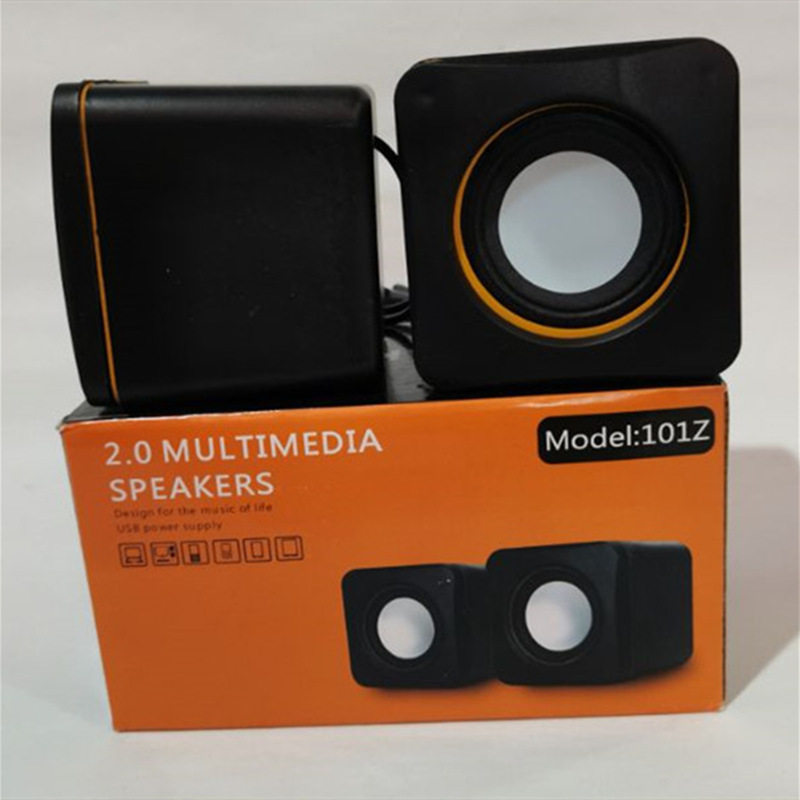 101Z ลำโพงคอมพิวเตอร์ขนาดเล็กแบบ USB สำหรับใช้งานกลางแจ้ง ลำโพงเสียงพกพาขนาดเล็ก ของขวัญ ลำโพงทรงสี่เหลี่ยมสำหรับโทรศัพท์มือถือ ขายส่ง