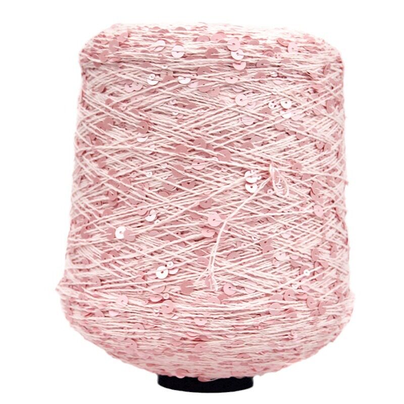 Sequin Fancy Yarn Combed Cotton 3mm 6mm Sequin Yarn Handmade Knitting Needle Full Cotton 3Mm+6Mm Weaving Thread Pearlescent