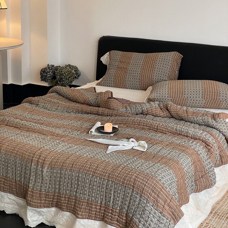 French Ten-layer Single-strand Yarn Aesthetic Lace Light Luxury Pure Cotton Cotton Gauze Spring and Autumn Single Quilt Double Winter Quilt