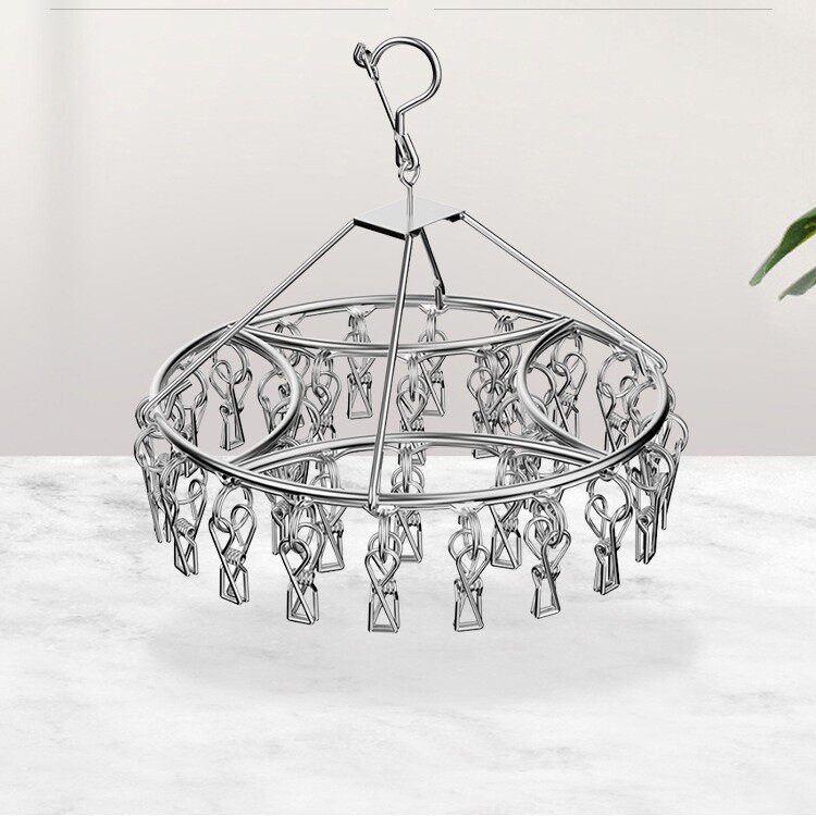 Yujun stainless steel money drying rack multi-clip drying socks rack baby clothes rack multi-functional windproof hook