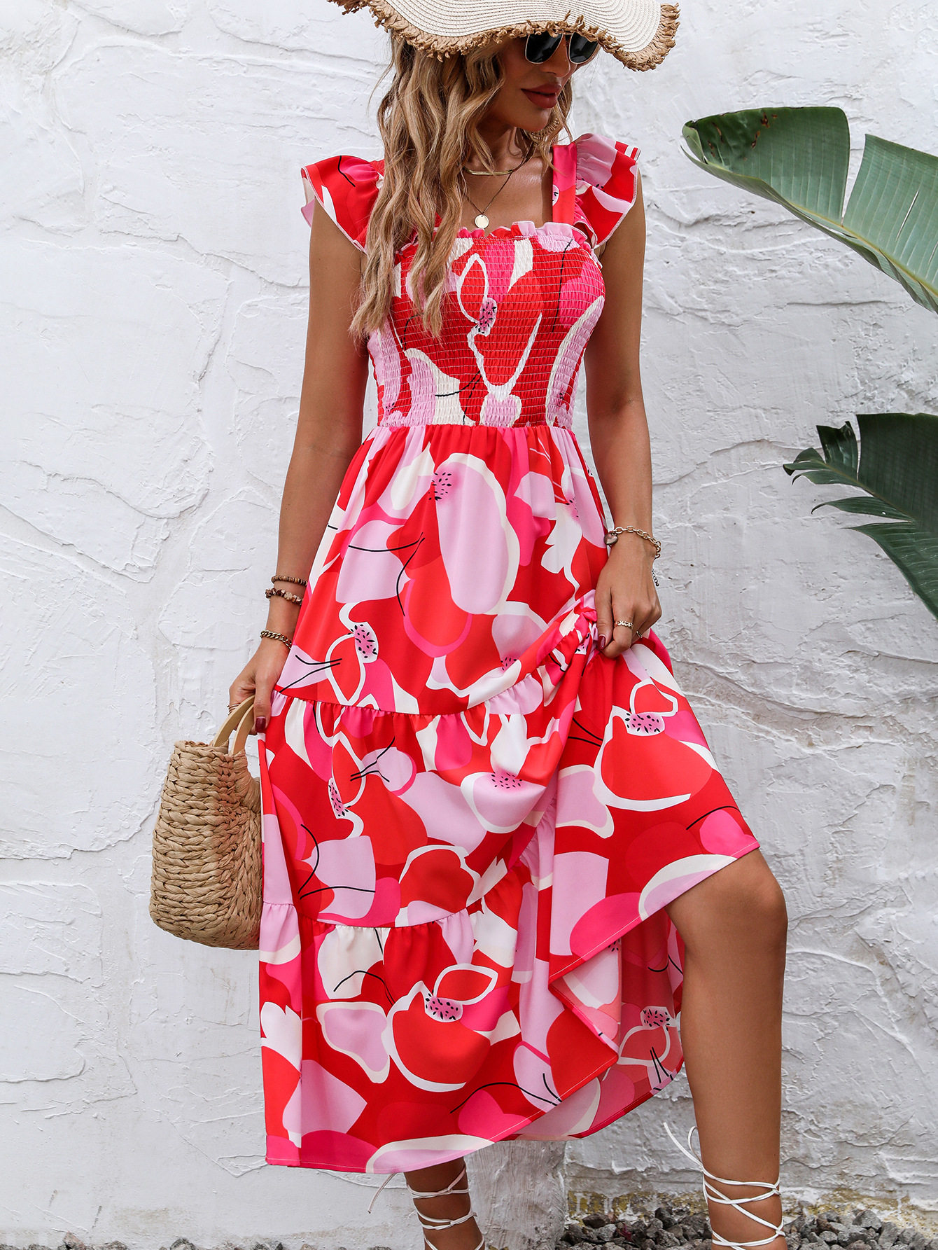 Spring Womens Dress Elegant Waist Defined Design Perfect for Casual or Formal Occasions Available for Wholesale