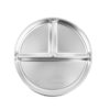 temu cross-border direct selling 304 stainless steel three-compartment plate student plate fruit disc fat reduction plate can be customized