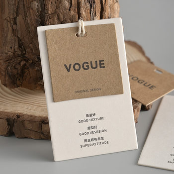 Classic Retro Style High-End Kraft Paper Simple New Clothing Labels Product Tags Custom Clothing Tags Customization