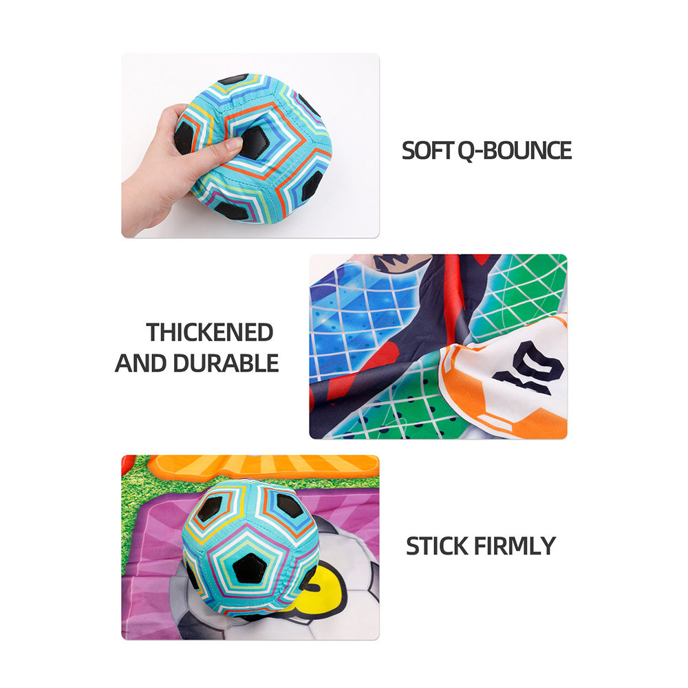 〖Border Amazon] Children's Football Indoor Backyard Throwing Target Game Mat Velcro Ball Set