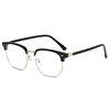 Stylish and Handsome Half-Frame Myopia Glasses for Tech-Savvy Men, Business Glasses Frames, Retro Literary Style, Ultra-Light Flat Glasses for Students