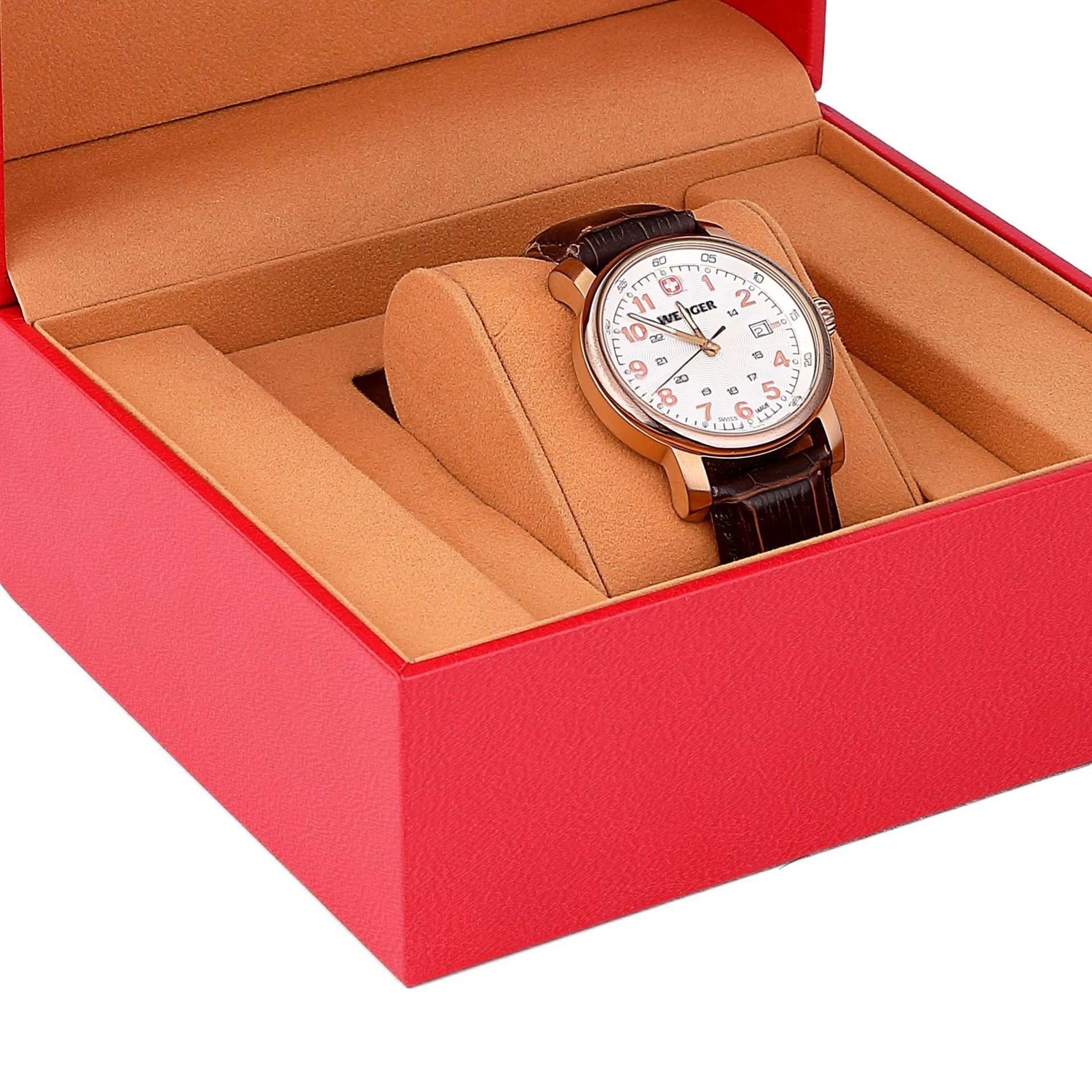 Cross-Border Export Electronic Watch Packaging Gift Box Red Leather Watch Gift Box Watch Box High-End Light Luxury Watch Box