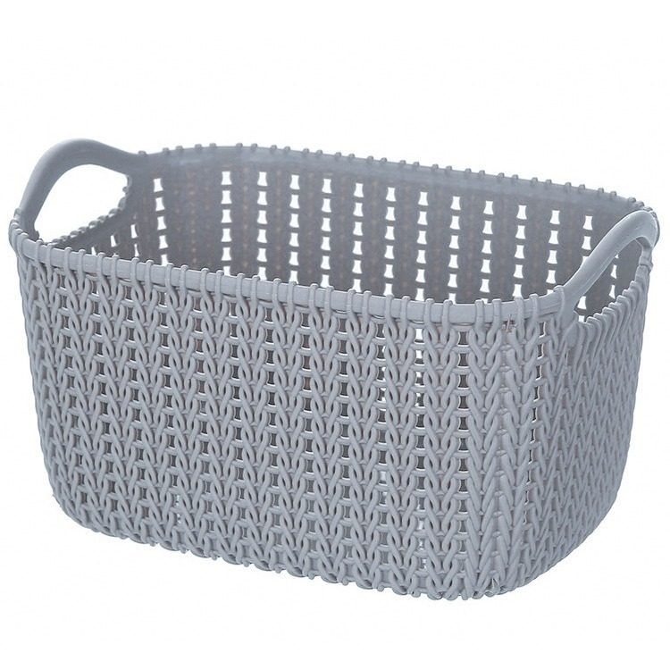 Imitation Rattan Storage Basket Desktop Small Storage Basket Plastic Storage Frame Sundries Storage Box Snacks Bathroom Washing Storage Basket