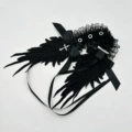 Black angel wings headband ll21-02