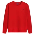 Pure cotton round neck--red sapphire blue label
