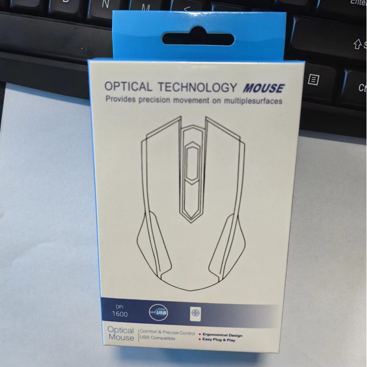 亚马逊外贸电脑鼠标 现货有线光电鼠标 电脑配件办公有线鼠标批发