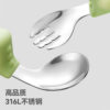 Betis Baby Spoon Stainless Steel Baby Learning to Eat Training Independent Eating Fork Food Supplement Kidsren's Special Short Handle