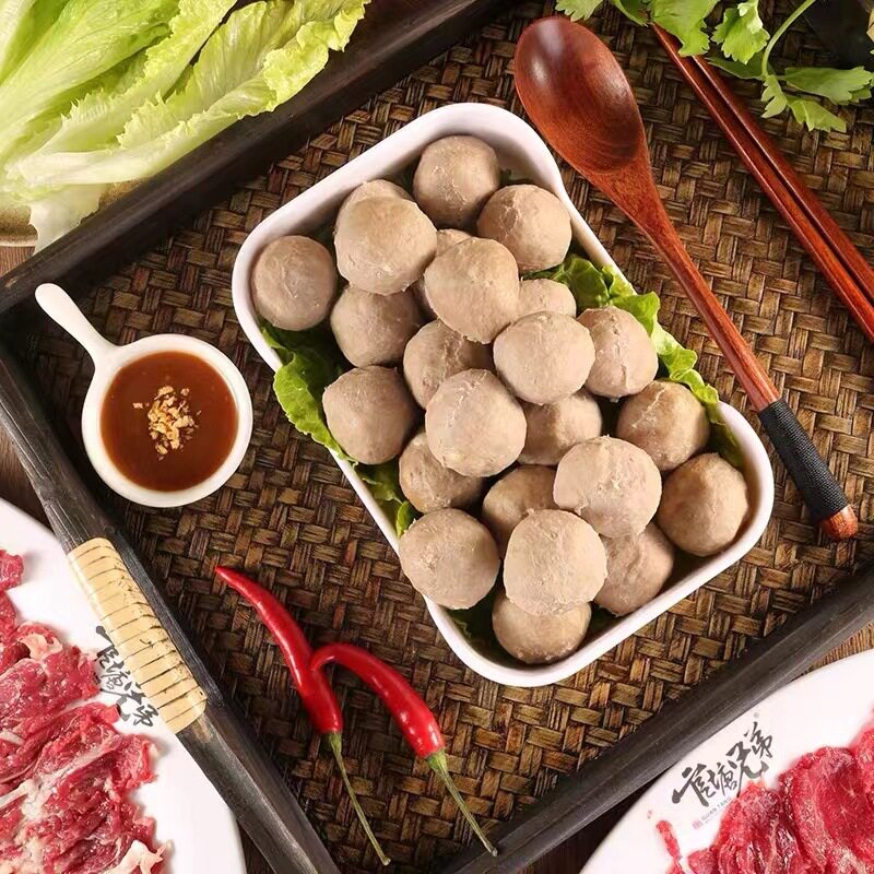 Authentic Chaozhou Shantou Specialty Beef Meatballs and Tendon Meatballs, Hand-Made, Essential Ingredients for Hot Pot and Barbecue
