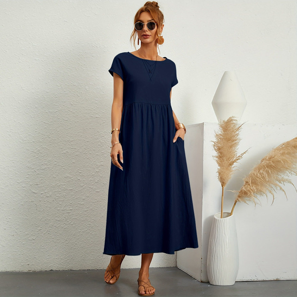 Elegant Long Casual Dress for Women Fashionable Comfortable Versatile Ideal for Home Travel and Leisure