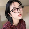 Korean-style Retro Oval Leopard Print Nerd Hawksbill Glasses Women's Small Frame Myopia Anti-blue Light Eye Frame Men's European and American
