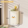 Suction Cup Chopstick Holder Household Kitchen Tableware Rack Traceless Wall Hanging Cute Chopstick and Spoon Holder Large Capacity Tableware Storage Cage