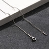 Factory Direct Sales Stainless Steel Round Snake Necklace Titanium Steel Jewelry DIY Accessories Hip-Hop Trendy Autumn and Winter Sweater Chain