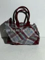 Vintage red plaid bowling ball