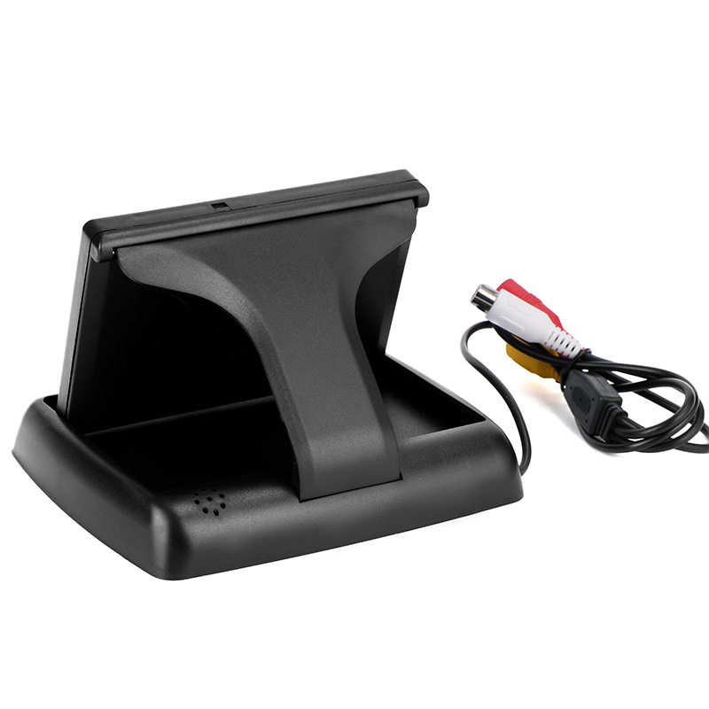 4.3-inch Foldableing Car Monitor Car Universal Reversing Image Rear View Display 2-way Video Input Reversing
