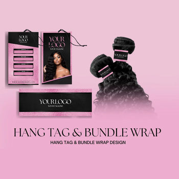 Customized Wig Clothing Tags Waterproof Coated Paper Cross-Border Adhesive Neck Label with Logo Customization Available