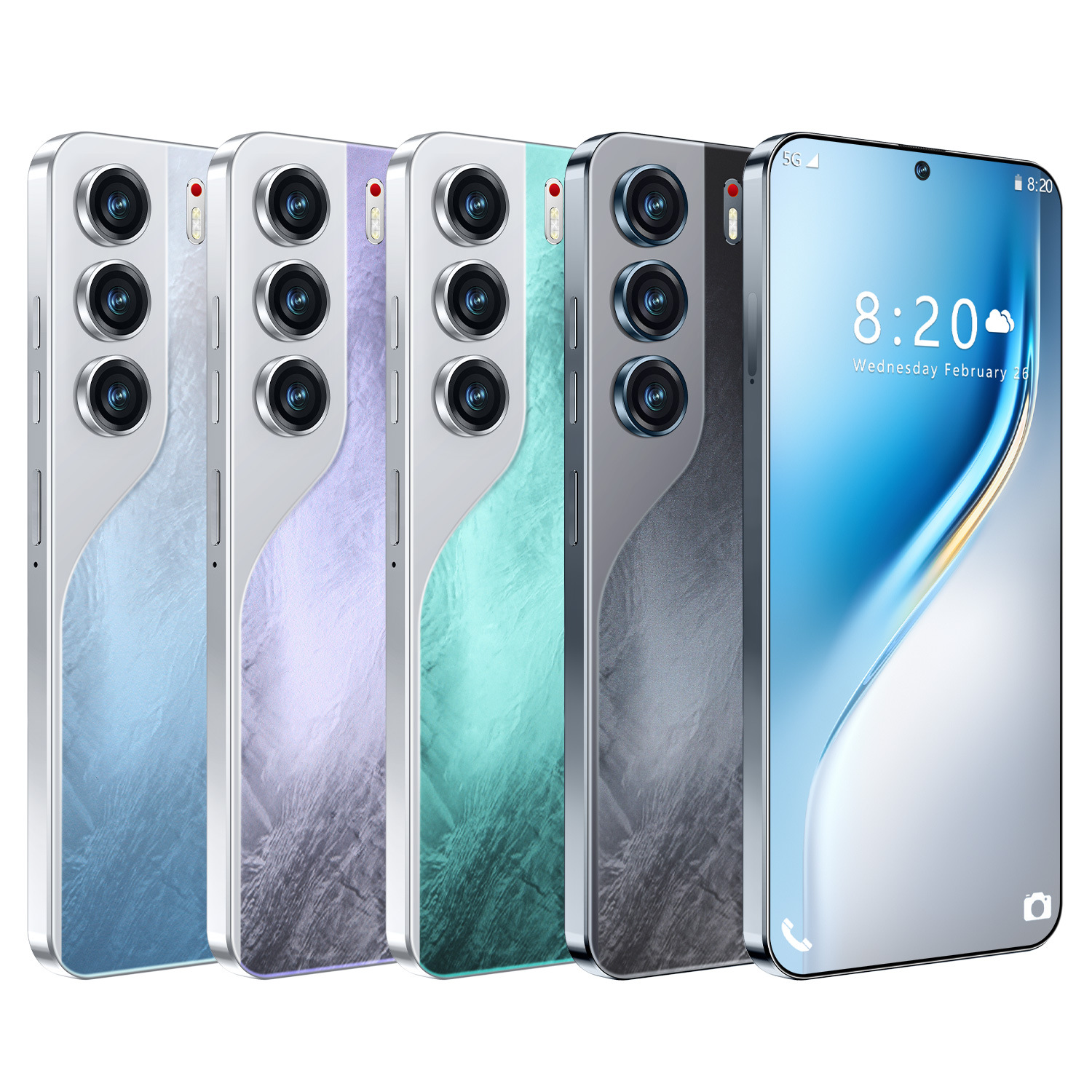 跨境手机C40 Pro 穿孔7.3寸大屏 安卓14外贸热销新款真4G智能手机