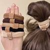 Fashion Cute Bear Head Rope High Elastic Rubber Tendon Women's Hair Rope New Style Hair Ring Durable Ball Headwear Leather Cover