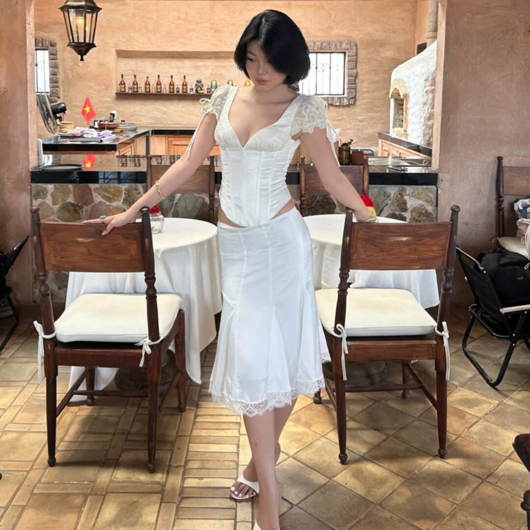Womens Summer V Neck Ruched Wrap Top Puff Sleeves Irregular Fit Lightweight Fabric Casual Wear Wholesale Available