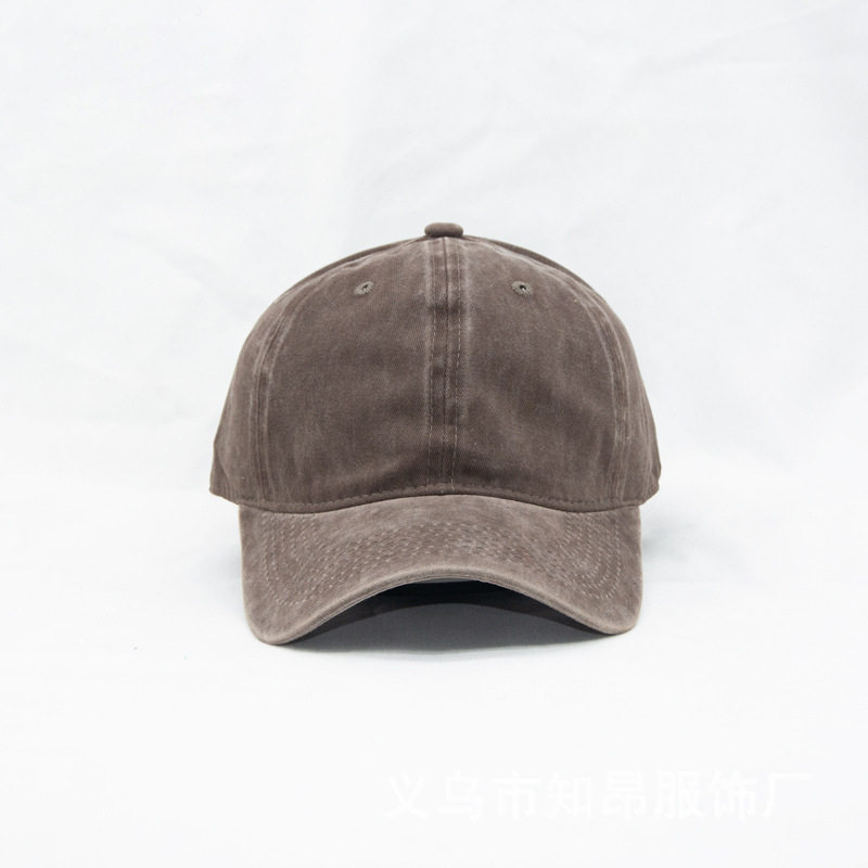 跨境专供棒球帽定印制logo纯棉水洗鸭舌帽团建户外活动广告帽刺绣