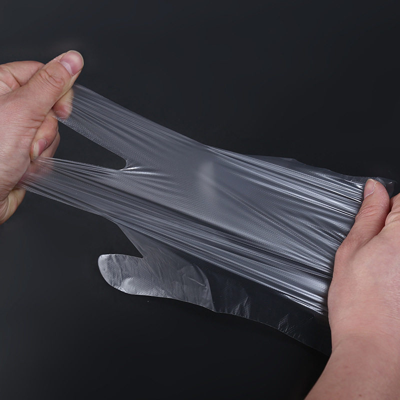 Food grade disposable gloves independent small package a pack of 2 transparent pe thick kitchen lobster fried chicken