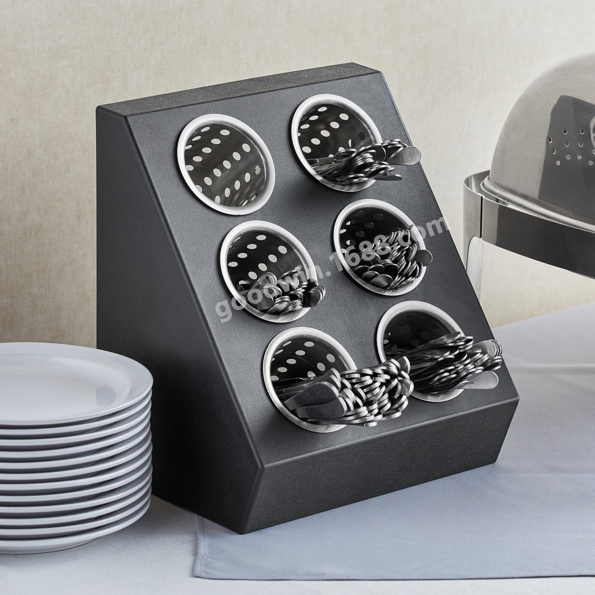 Six-compartment knife and fork storage compartment knife and fork storage basket tableware storage compartment bar tableware storage suit